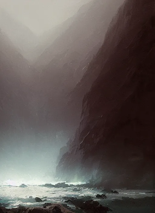 Prompt: mountain forest ocean, neon, rule of thirds, intricate, spotlight, by greg rutkowski, by jeremy mann, digital painting