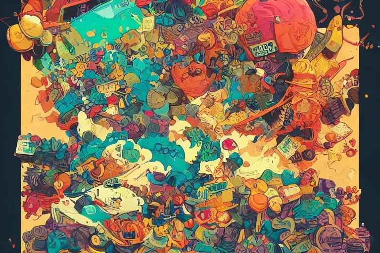 Prompt: highly detailed vibrant delirium fruit explosion by petros afshar, tom whalen, laurie greasley, war face by greg rutkowski