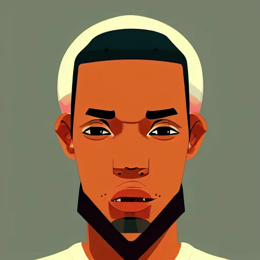 Image similar to 2 d character design, male rapper, vector art, digital art, portrait, 4 k, 8 k, sharp focus, smooth, illustration, concept art, music artist