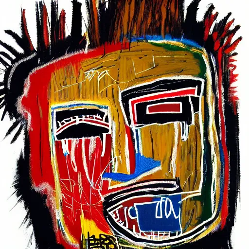 Image similar to A extremely highly detailed majestic hi-res beautiful immaculate head and shoulders painting of a strong black african man by Jean-Michel Basquiat, 8k, high textures, hyper sharp, insanely detailed and intricate, super detailed, 4k HDR high quality