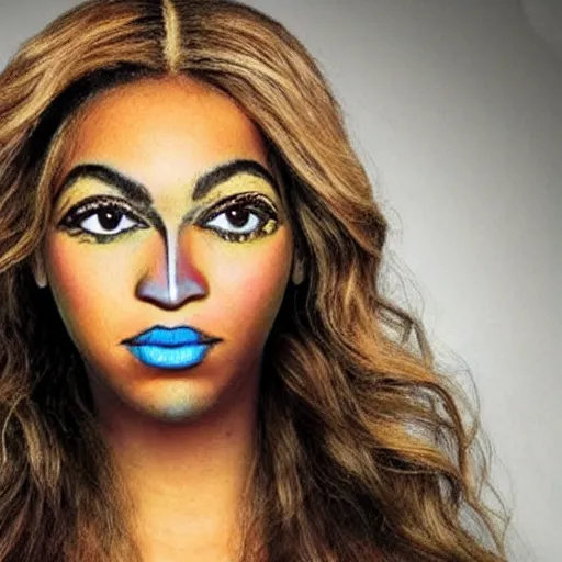 Image similar to bee with human face resembling beyonce