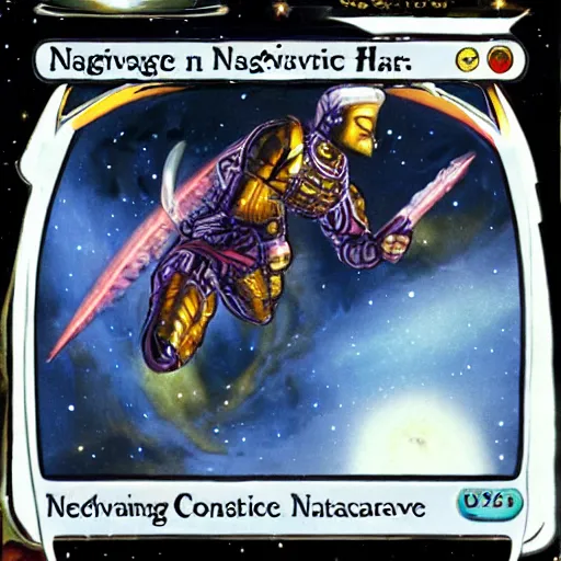 Prompt: navigator the cosmic warrior