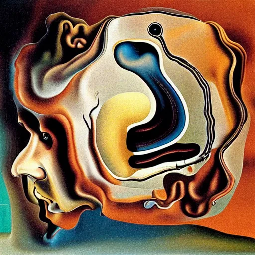 Prompt: Intracranial pressure - masterpiece by Salvador Dali