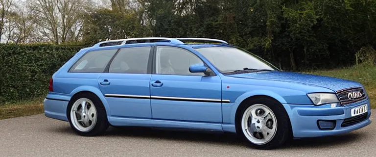 Image similar to Denim Blue Audi A4 B6 Avant (2002) with patina, created by Barclay Shaw