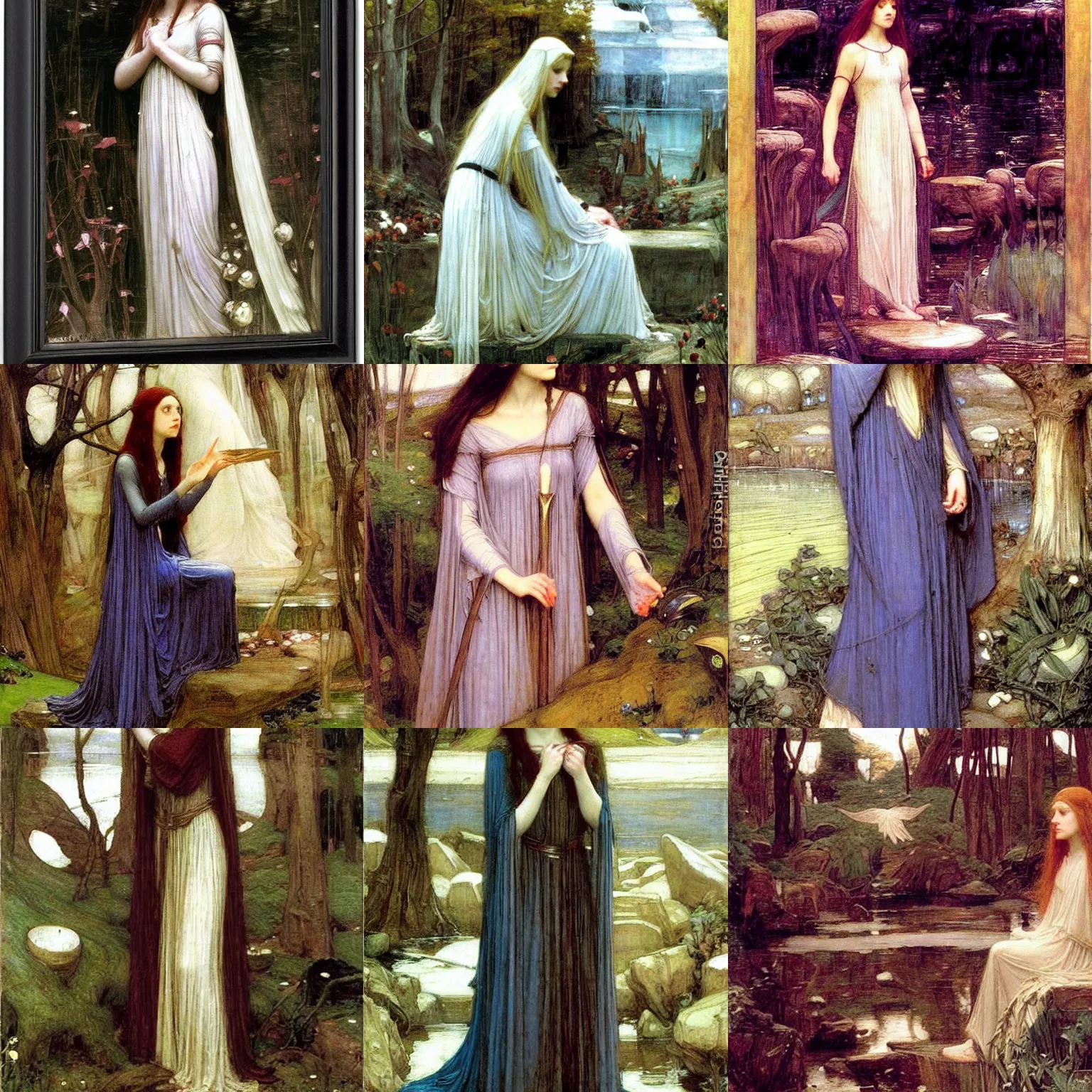 Prompt: Galadriel by John William Waterhouse,