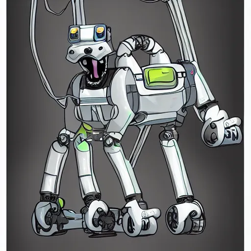 Image similar to ss 1 3 robo borg hound, medical mecha canine, cinematic, detailed, furry art, digital art, vore, furaffinity, deviantart