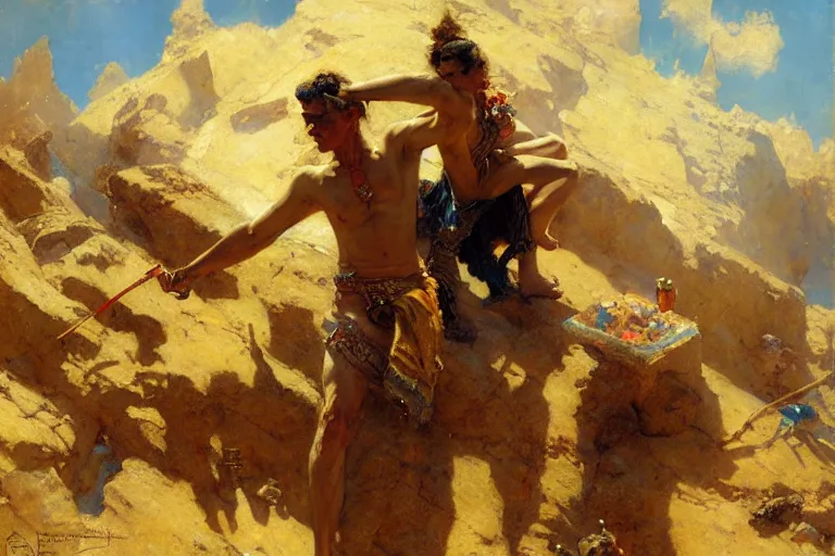 Image similar to crack bender, painting by gaston bussiere, craig mullins, j. c. leyendecker