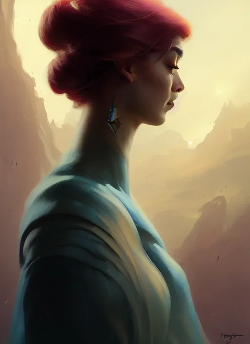 Prompt: side portrait, imogen poots, paladin, fantasy, gloomhaven, luminescent, organic painting, matte painting, bold shapes, hard edges, octane render, unreal engine, by greg manchess, huang guangjian, gil elvgren, sachin teng, greg rutkowski, jesper ejsing, ilya kuvshinov