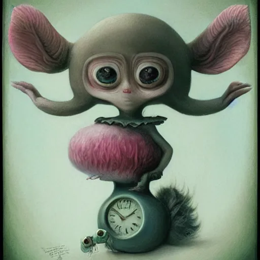 Image similar to a weird surreal and whimsical creature, fantasy concept art by nicoletta ceccoli, mark ryden, lostfish, max fleischer