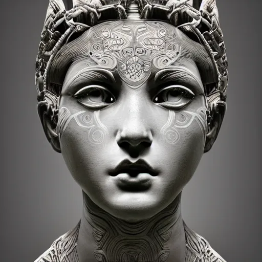 Prompt: A digital masterpiece illustration concept art of a giant statue of a very beautiful Greek Goddess, beautiful eyes, symmetrical face, symmetrical body with its top in the heaven, taiga landscape + inspired art by by WLOP + Extremely detailed and intricate complexity + epic composition, magical atmosphere, cinematic lighting + wide long shot, wide angle + trending on artstation + 8k