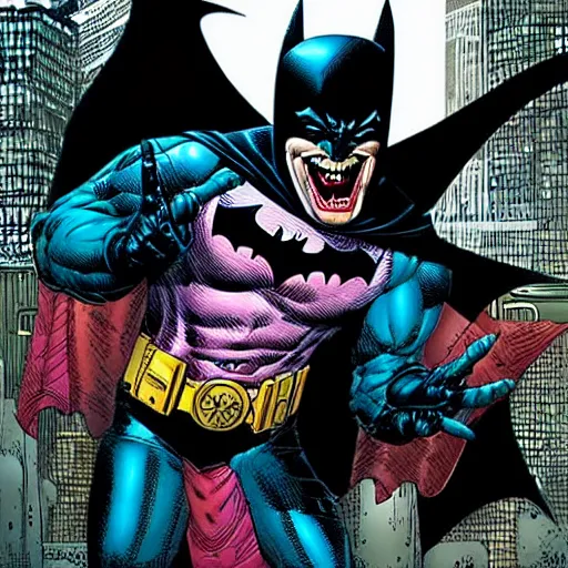 Image similar to The batman who laughs by Brian Bolland