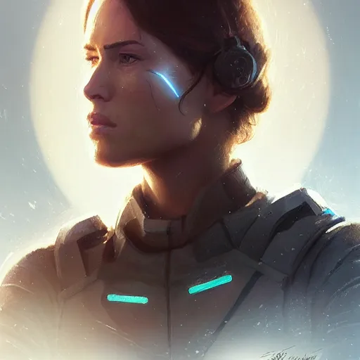 Image similar to portrait of a young woman by greg rutkowski, jaina solo, wearing the tactical gear of the galactic alliance, star wars expanded universe, she is about 1 6 years old, highly detailed portrait, digital painting, artstation, concept art, smooth, sharp foccus ilustration, artstation hq