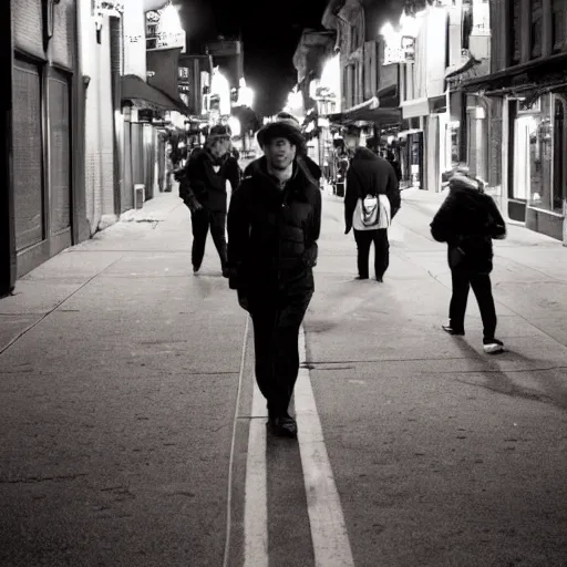 Image similar to me walking through the streets of richmond at night