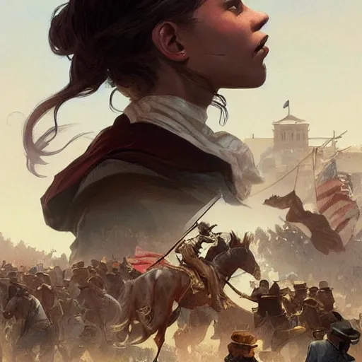 Prompt: american civil war. highly detailed, digital painting, artstation, concept art, smooth, sharp focus, illustration, art by artgerm and greg rutkowski and alphonse mucha and loish and wlop