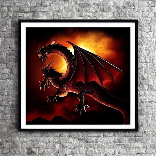 Prompt: dragon album art, poster, cover art, epic, dramatic