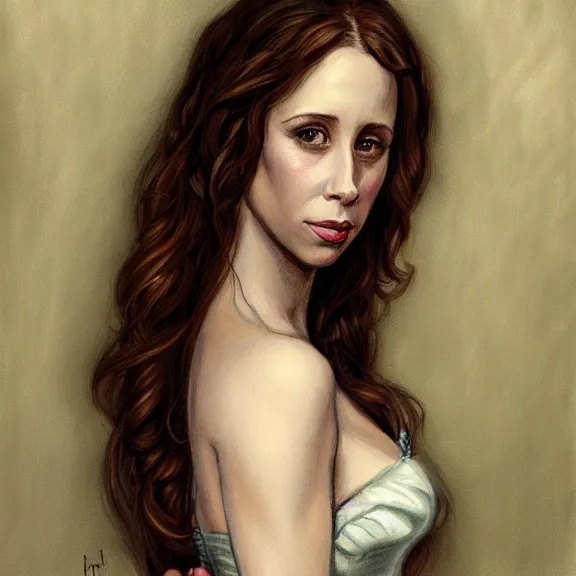 Image similar to a highly detailed portrait of jennifer love hewitt in the style of peter mohrbacher and in the style of charles dana gibson.