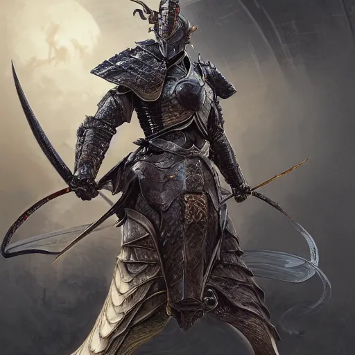 Image similar to a samurai with dragon armor by alex gray and android jones, karol bak, ayami kojima, amano, concept art, character design, fantasy, 3 d, 8 k resolution