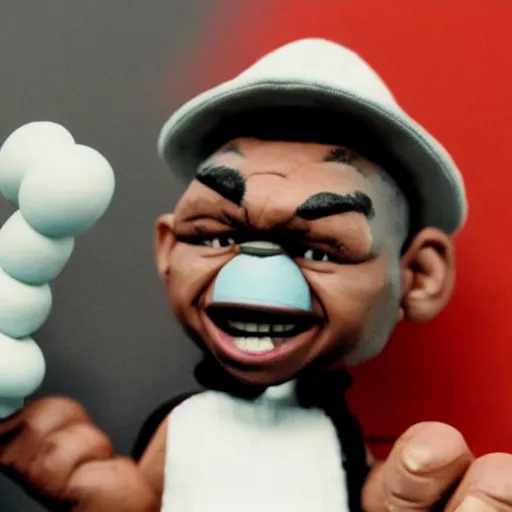 Image similar to claymation mike tyson vaping