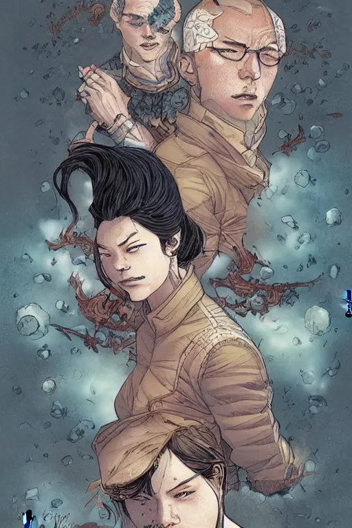 Image similar to something wrong with you, art by jacqueline e, color by bo feng lin