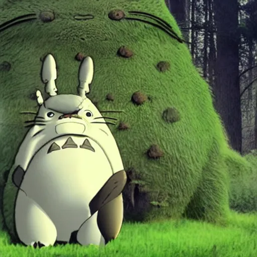 Prompt: photo of alex jones as totoro, sweaty, star wars film look