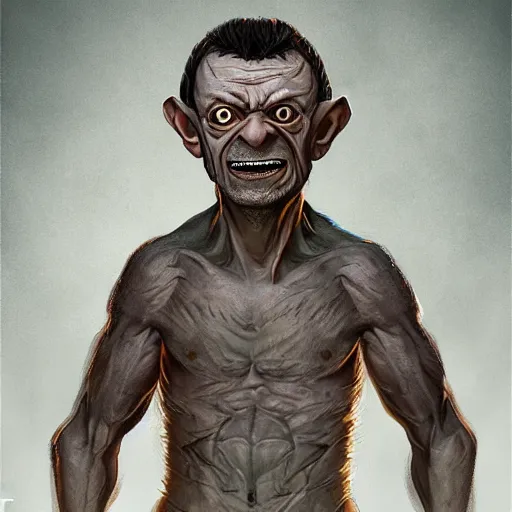 Image similar to matteo salvini as gollum from lord of the rings, artstation, highly detailed, digital art