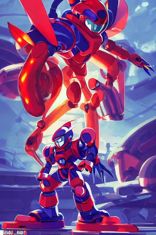 Image similar to robot ninja mask helmet megaman x zero rockman 2 0 2 2 switch game boss legacy collection fanart artsation, art gta 5 comics, behance hd by jesper ejsing, by rhads, makoto shinkai and lois van baarle, ilya kuvshinov, rossdraws global illumination ray tracing