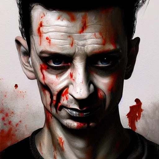 Prompt: color portrait of a young dave gahan turned into a scary zombie, 7 days to die zombie, fine art, award winning, intricate, soft light from the side, elegant, sharp focus, cinematic lighting, highly detailed, digital painting, 8 k concept art, art by z. w. gu, art by brom, art by michael hussar, masterpiece, 8 k