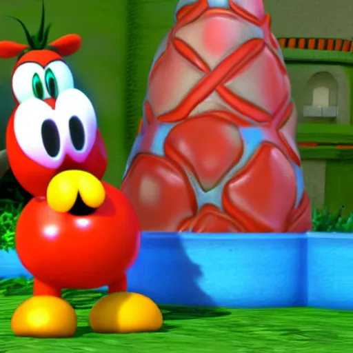 Prompt: bob the tomato in kingdom hearts, 3d render, video game, detailed