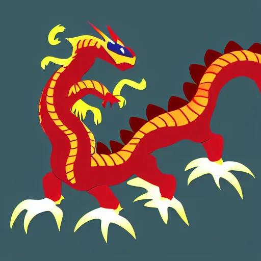 Image similar to vector art of welsh dragon and panda mixed, intercrossed, chimera, adobe illustrator