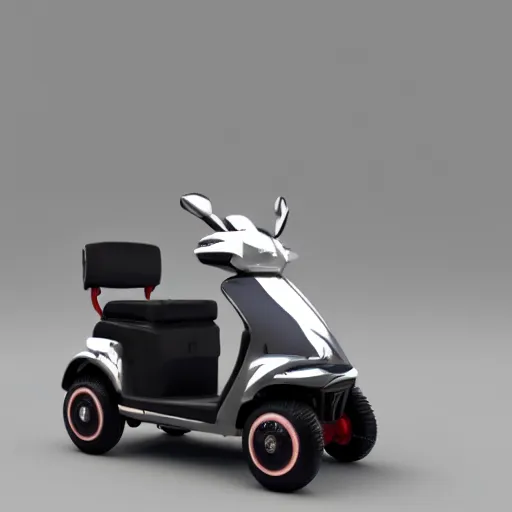 Prompt: donald trump driving a mobility scooter, 3 d render, octane, ray tracing, ultra high detail photorealistic, 8 k