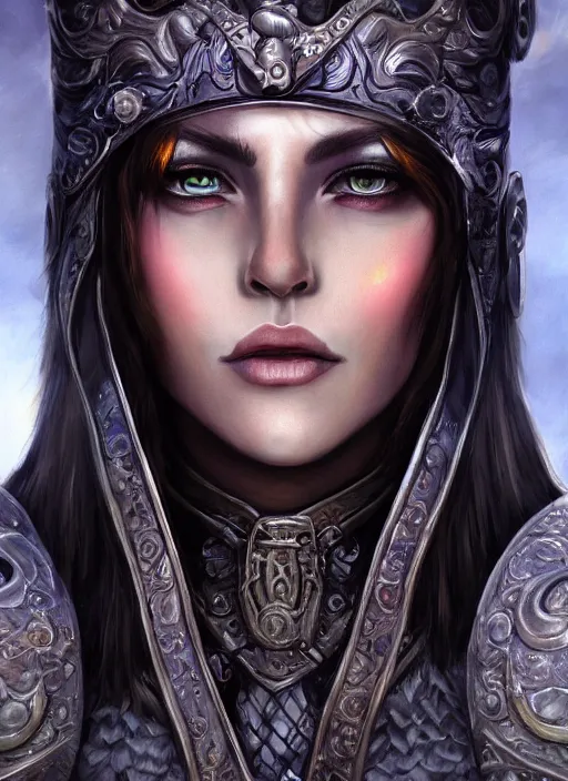 Image similar to a higly detailed airbrush portrait painting of a fantasy character, fantasy portrait, pinterest, baldur's gate, dynamic lighting, ambient lighting, deviantart