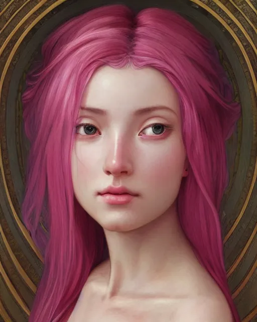 Prompt: !dream perfectly-centered-Portrait of a pink haired Goddess, The Perfect Human Female Specimen, intricate, elegant, super highly detailed, professional digital painting, artstation, concept art, smooth, sharp focus, no blur, no dof, extreme illustration, Unreal Engine 5, 8K, art by artgerm and greg rutkowski and alphonse mucha and loish and WLOP