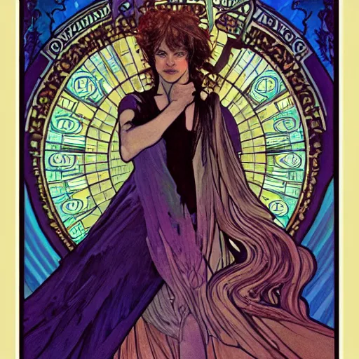 Prompt: dream of the endless from the sandman by neil gaiman, highly detailed illustration by Alphonse Mucha, trending on artstation