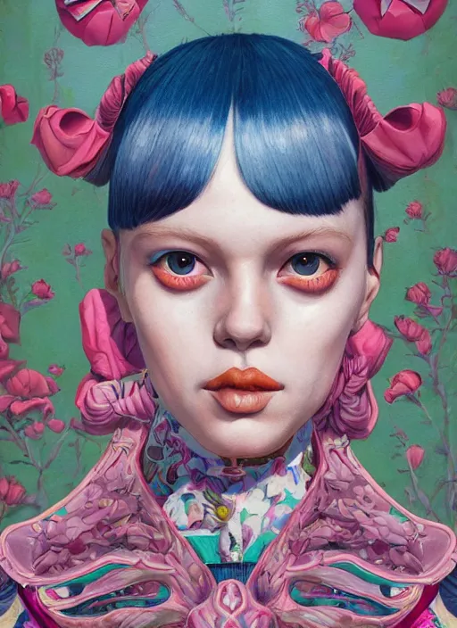 Image similar to fashion portrait :: by Martine Johanna and Simon Stålenhag and Chie Yoshii and Kenneth Willardt and wlop and Casey Weldon :: ornate, dynamic, particulate, rich colors, intricate, harper's bazaar, elegant, centered, artstation, smooth, sharp focus, octane render, 3d