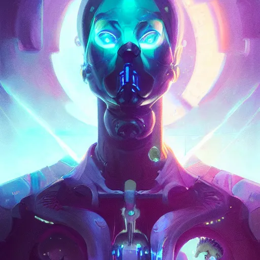 Image similar to a portrait of a cybernetic antichrist, cyberpunk concept art by pete mohrbacher and wlop and artgerm and josan gonzales, digital art, highly detailed, intricate, sci-fi, sharp focus, Trending on Artstation HQ, deviantart, unreal engine 5, 4K UHD image