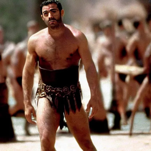 Prompt: still of xavi hernandez in gladiator ( 2 0 0 0 )