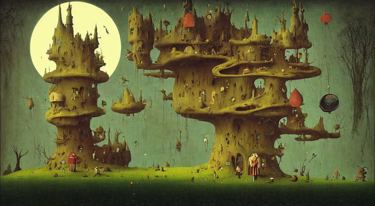 Image similar to single flooded simple!! toadstool tower anatomy, very coherent and colorful high contrast masterpiece by norman rockwell franz sedlacek hieronymus bosch dean ellis simon stalenhag rene magritte gediminas pranckevicius, dark shadows, sunny day, hard lighting