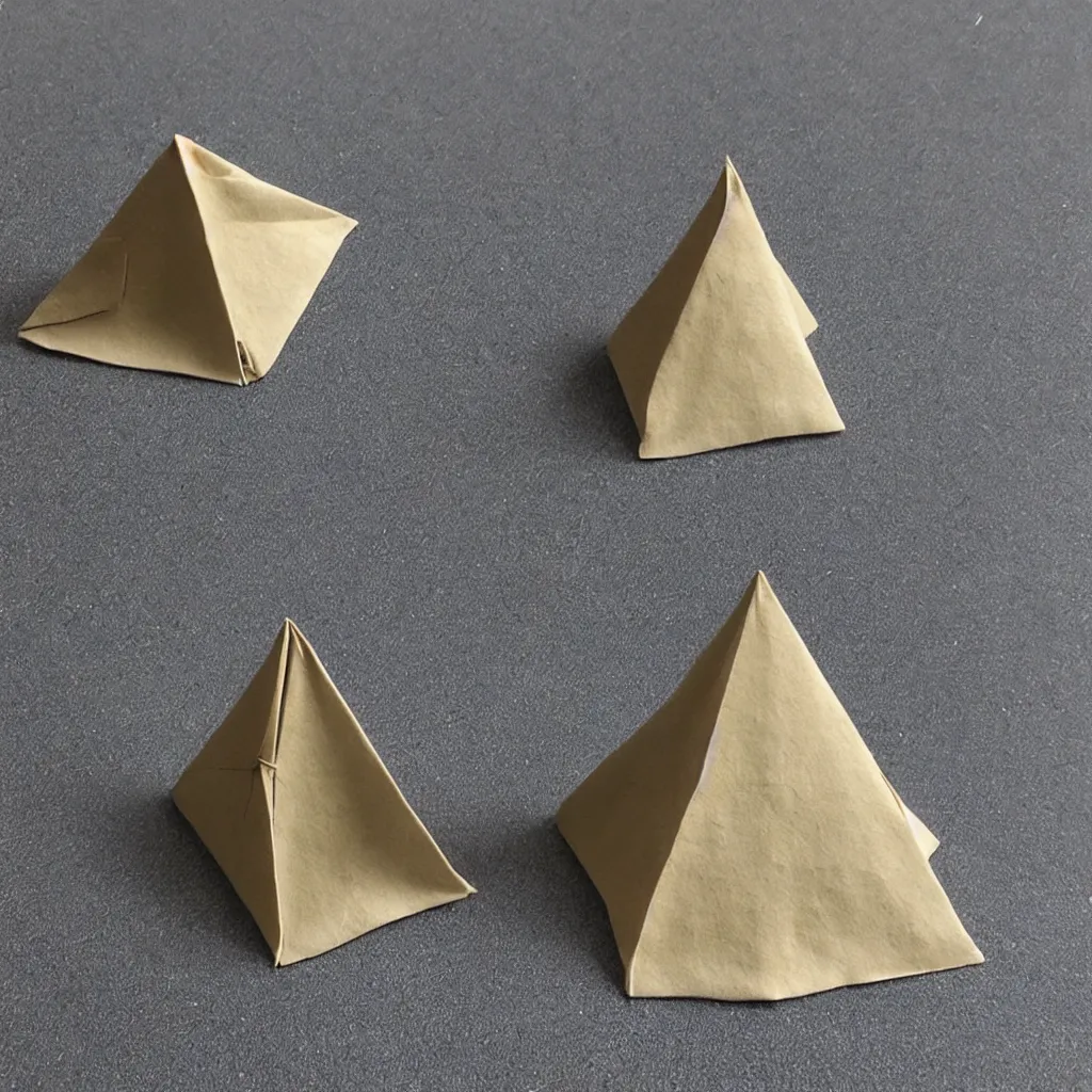 Image similar to origami serpinski pyramid