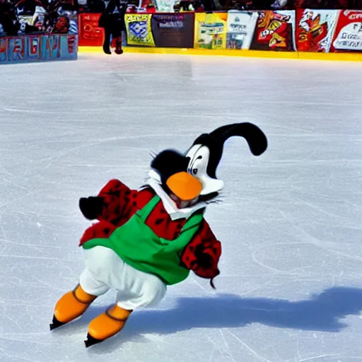 Image similar to looney tunes ice skating in heat