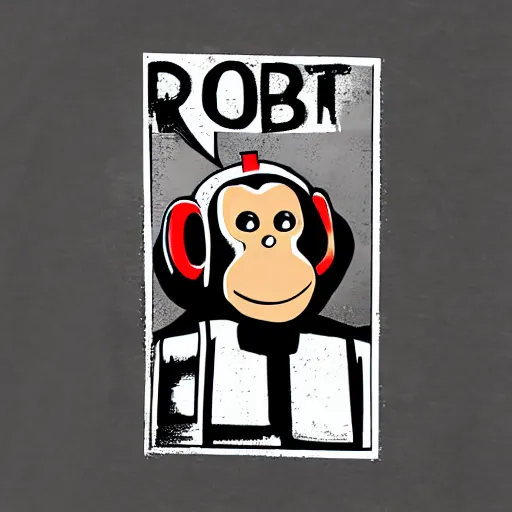 Prompt: robot-chimp