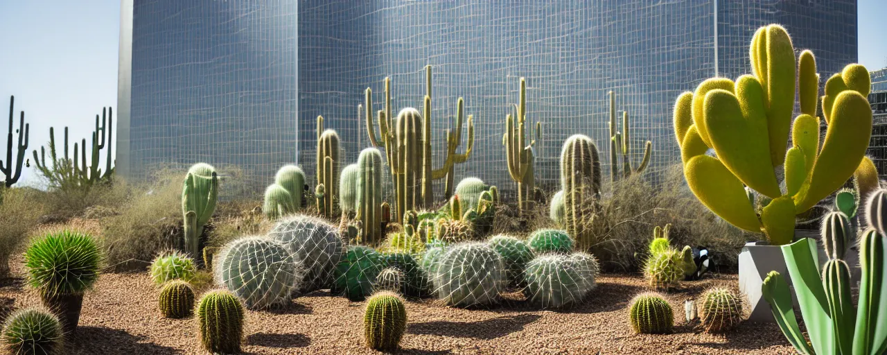 Prompt: electrostatic water condensation collector pyramid, irrigation, vertical gardens, cacti, in the desert, urban planning, futurism, concept art, XF IQ4, 150MP, 50mm, F1.4, ISO 200, 1/160s, natural light