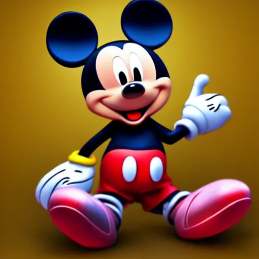 Prompt: mickey mouse high quality 3 d render trending in art station