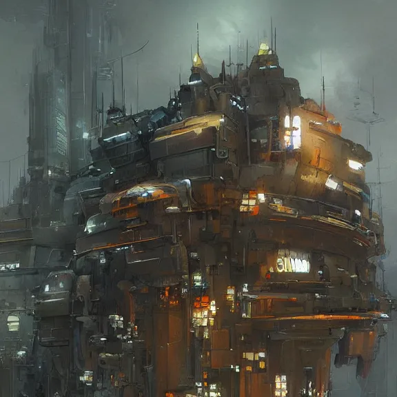 Image similar to a painting in the style of stephan martiniere and in the style of ian mcque