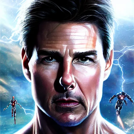 Image similar to tom cruise as iron man, wearing a silver iron man suit, cinematic, volumetric lighting, f 8 aperture, cinematic eastman 5 3 8 4 film, photorealistic by greg rutkowski, by stanley artgerm, by snyder