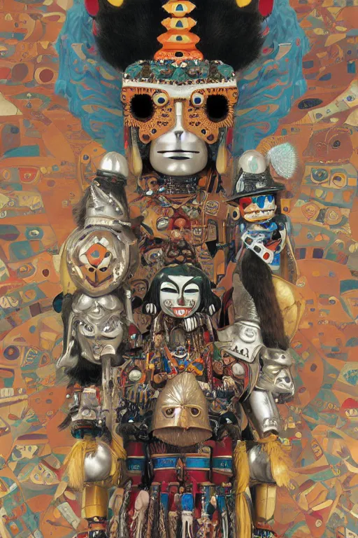 Image similar to Hopi kachina, Warhammer, highly detailed, artstation, illustration, art by Gustav Klimt and Range Murata and Ilya Kuvshinov and Sakimichan