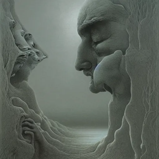 Prompt: zdzisław beksinski phendrana