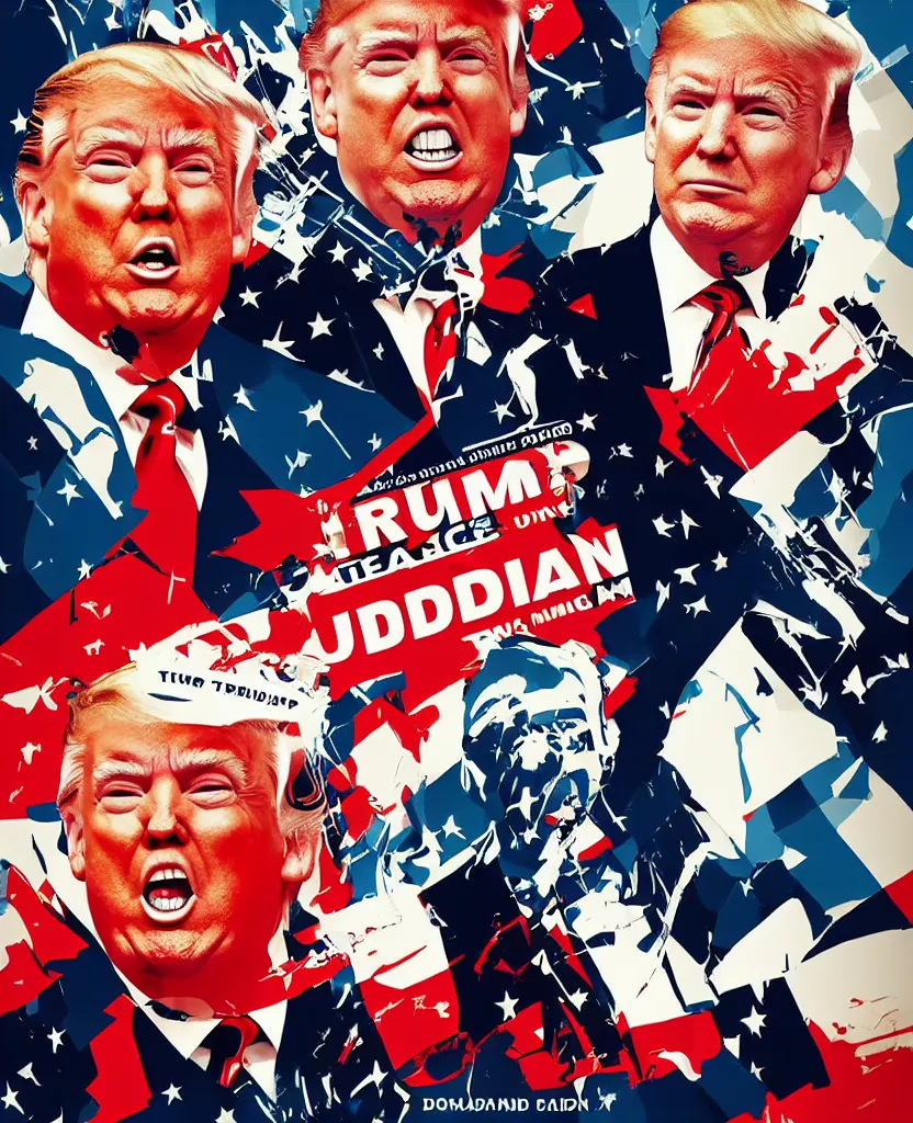 Image similar to a poster of donald trump fighting joe biden, by joe mangrum, trending on deviantart, futurism, movie poster, poster art, 3 2 k uhd, american propaganda, futurism, toyism