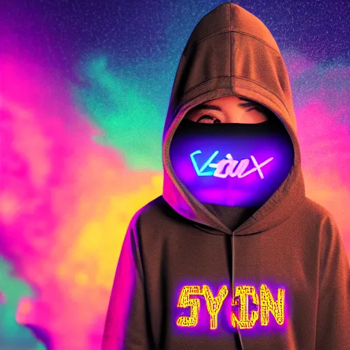 Image similar to python 3 logo in hoodie, portrait, vaporwave, synthwave, neon, vector graphics, cinematic, volumetric lighting, f 8 aperture, cinematic eastman 5 3 8 4 film, photorealistic