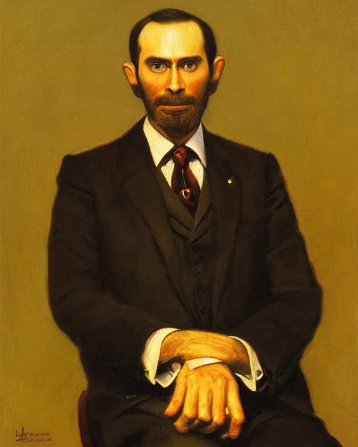 Prompt: portrait of Hank Williams Sr by Jean-Leon Gerome cinematic light, full face, symmetrical face