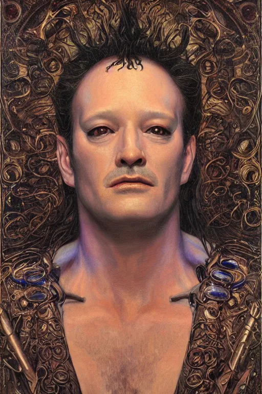 Image similar to portrait of the king of dreams morpheus, by giancola, very detailed art, elegant, sophisticated, high resolution, smooth